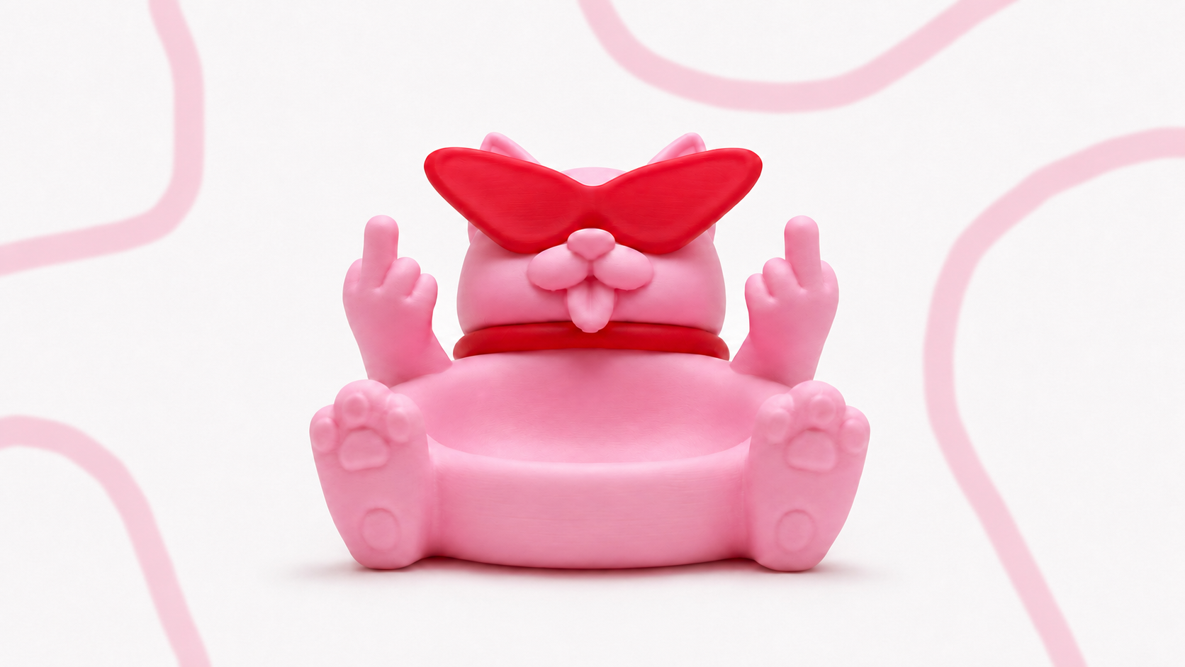 Gato, vide-poche rose DUZIT